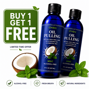 Coconut Oil Pulling Mouthwash – Natural Oral Detox and Fresh Breath | Buy 1 Get 1 Free - Oralpy