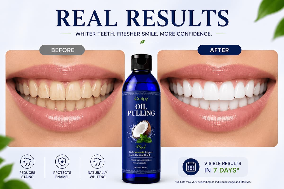 Coconut Oil Pulling Mouthwash – Natural Oral Detox and Fresh Breath | Buy 1 Get 1 Free - Oralpy